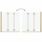 Faltbare Duschtrennwand Gold 130 x 138 cm – Bild 10