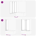 Faltbare Duschtrennwand Gold 130 x 138 cm – Bild 11