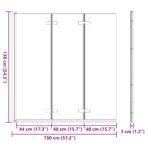 Faltbare Duschtrennwand Gold 130 x 138 cm – Bild 12