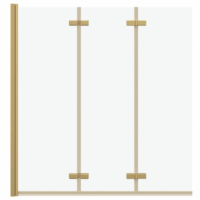 Faltbare Duschtrennwand Gold 130 x 138 cm – Bild 5