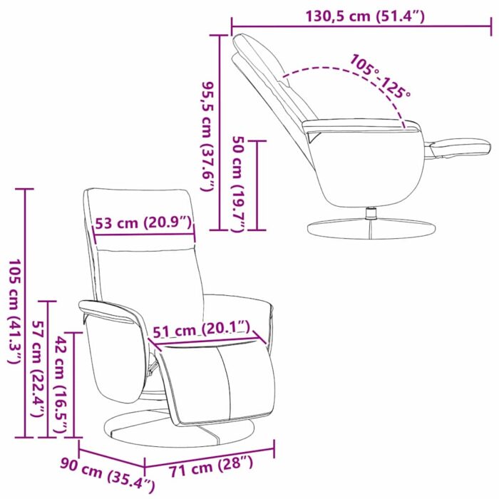 Massage Relaxsessel Schwarz Kunstleder – Bild 10