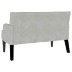 Chesterfield Bench Hellgrau 112 x 65,5 x 75 cm Samt – Bild 6
