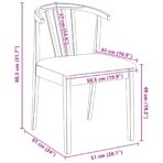 Esszimmerstuhl 2 pcs Hellbraun und hell Solides Gummiholz – Bild 11