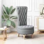 Schlafsessel Hellgrau 56,5 x 70 x 110 cm Stoff