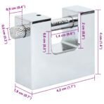 Vorhängeschloss Silber Stahl – Bild 10