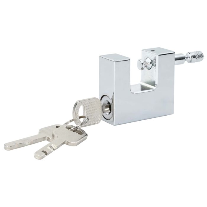 Vorhängeschloss Silber Stahl – Bild 4