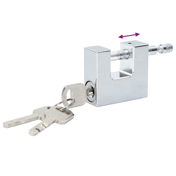 Vorhängeschloss Silber Stahl – Bild 9