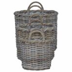 Blumentopfkorb mit Speicher 3 pcs Grau – Bild 5