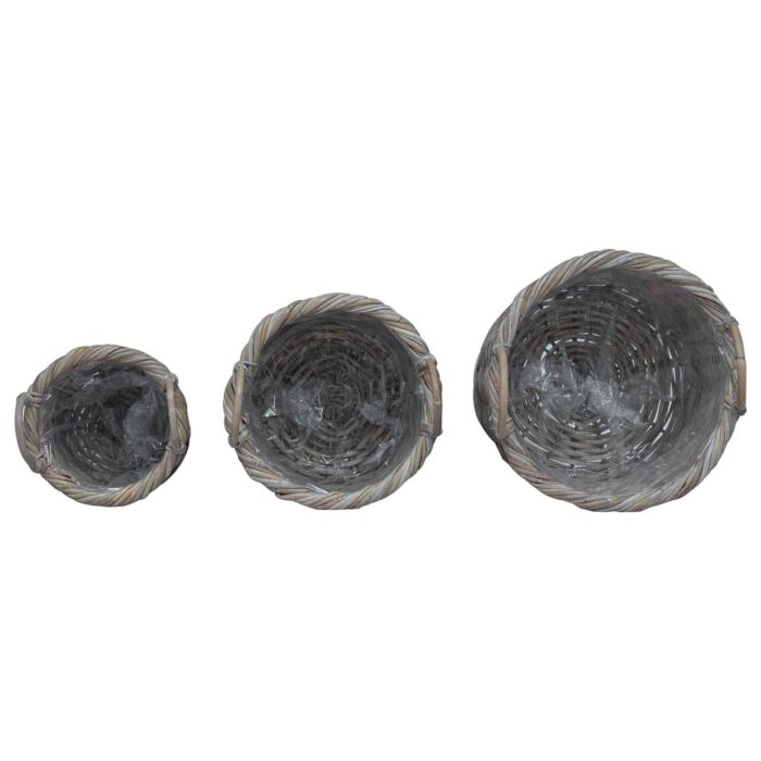 Blumentopfkorb mit Speicher 3 pcs Grau – Bild 6
