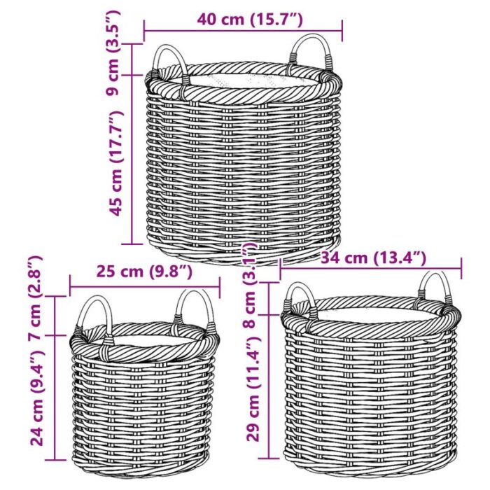 Blumentopfkorb mit Speicher 3 pcs Grau – Bild 9