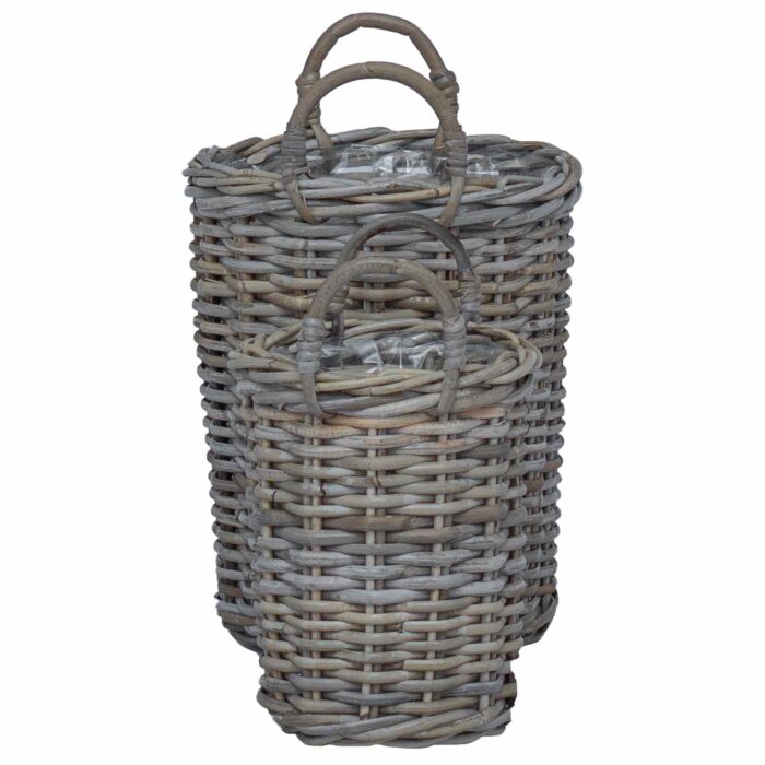 Blumentopfkorb mit Speicher 2 pcs Grau – Bild 5