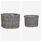 Blumentopf Korb mit Speicher 2 pcs Grau – Bild 4