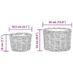 Blumentopf Korb mit Speicher 2 pcs Grau – Bild 9