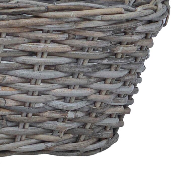 Blumentopfkorb mit Speicher 2 pcs Grau Lacak Rattan – Bild 8