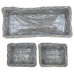 Blumentopfkorb mit Speicher 3 pcs Grau – Bild 6