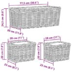 Blumentopfkorb mit Speicher 3 pcs Grau – Bild 9