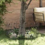 Gartenzaun Spalier Schwarz 307 x 54,5 x 0,3 cm – Bild 3