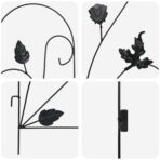 Gartenzaun Spalier Schwarz 307 x 54,5 x 0,3 cm – Bild 6
