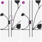 Gartenzaun Spalier Schwarz 307 x 54,5 x 0,3 cm – Bild 8