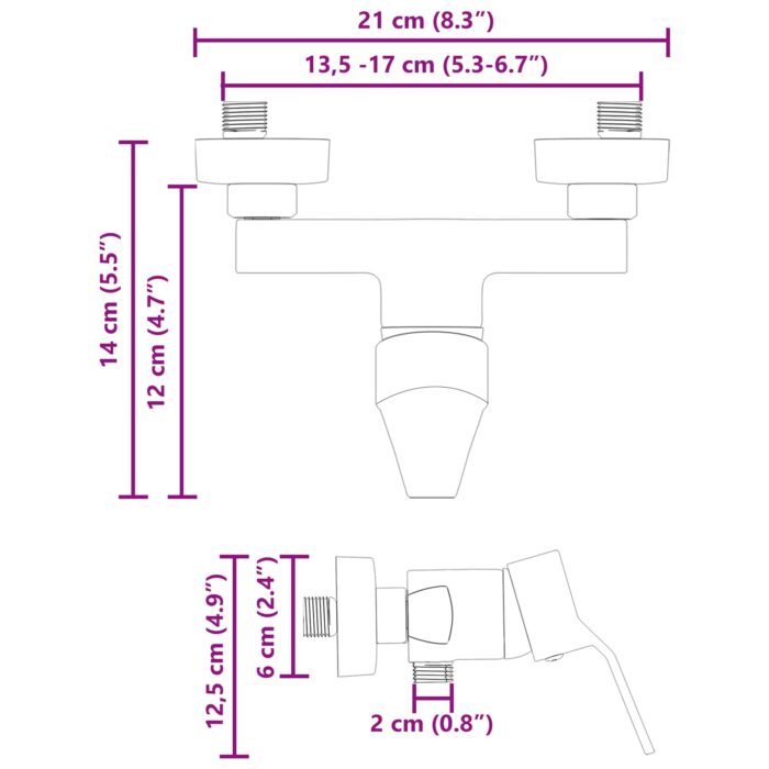 Duschmischer Chrom G 1 / 2 Zoll Messing – Bild 8
