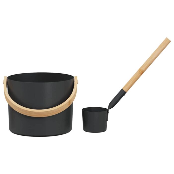 Sauna Zubehör Set 2 pcs Schwarz – Bild 4