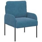 Sofas mit Kissen 55cm Blau Sperrholz – Bild 2