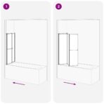 Badewannenbildschirm Matt Aluminium – Bild 10