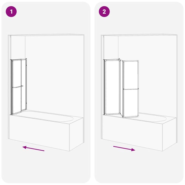 Badewannenbildschirm Matt Aluminium – Bild 10