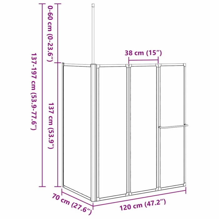 Badewannenbildschirm Matt Aluminium – Bild 13