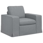 Sofa Hellgrau Gesamtabmessungen: 103 x 80 x 82 cm (B x T x H) – Bild 2