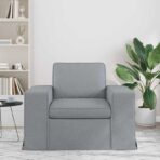 Sofa Hellgrau Gesamtabmessungen: 103 x 80 x 82 cm (B x T x H) – Bild 3