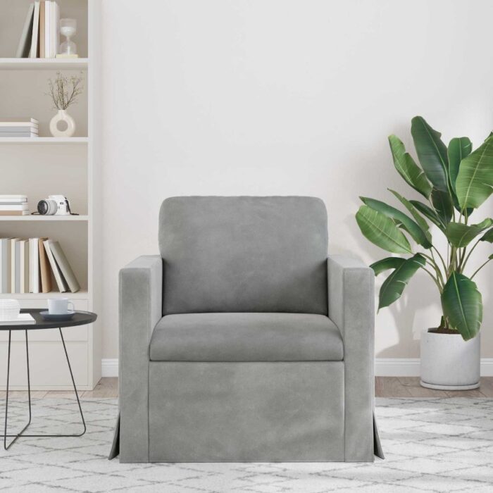 Sofa Hellgrau Gesamtabmessungen: 78 x 78 x 80 cm (B x T x H) – Bild 3