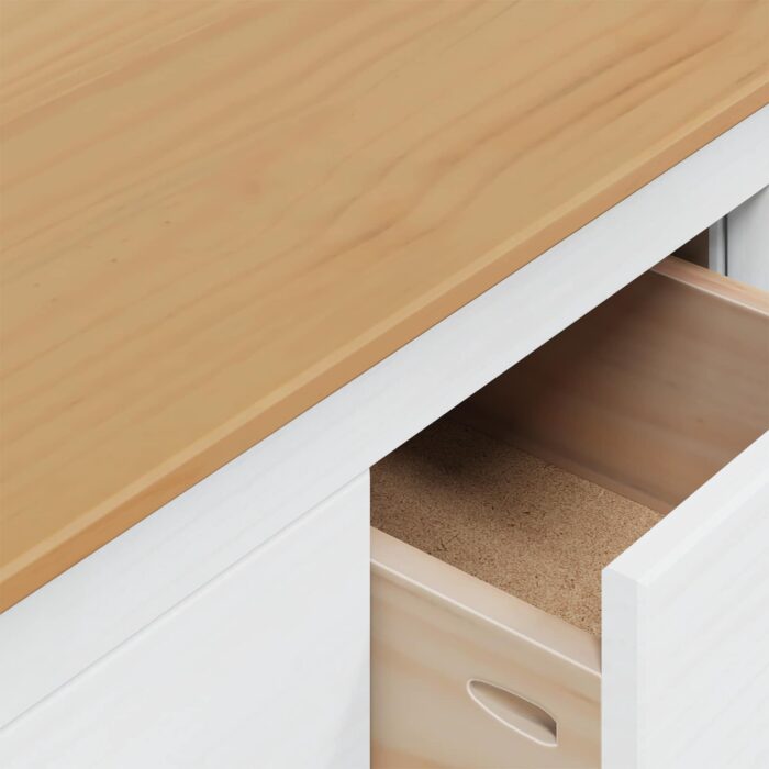 Couchtisch Honigbraun 79,5 x 79,5 x 49 cm Massivholz Kiefer – Bild 9