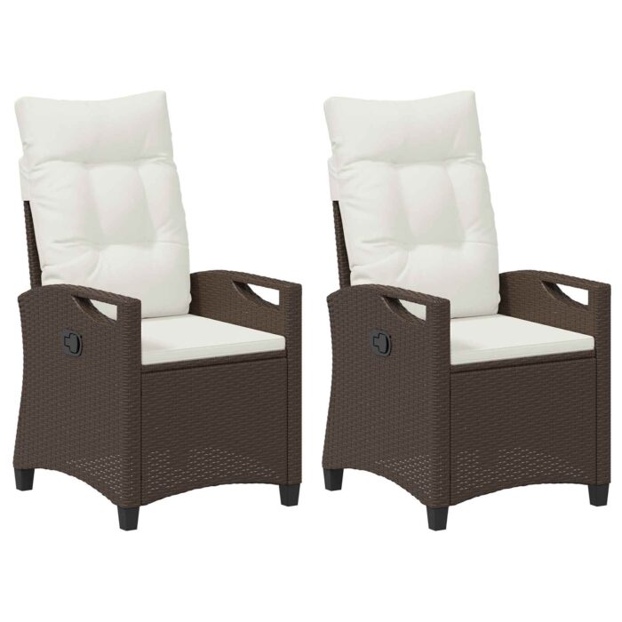 Gartenstuhl 2 pcs Schwarz und Creme 56 x 60 x 112 cm – Bild 2