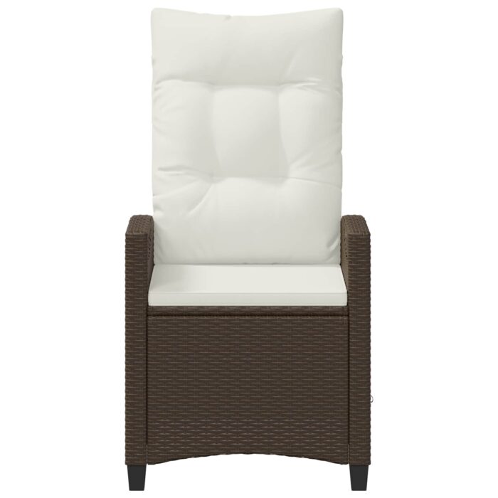 Gartenstuhl 2 pcs Schwarz und Creme 56 x 60 x 112 cm – Bild 5