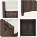 Gartenstuhl 2 pcs Schwarz und Creme 56 x 60 x 112 cm – Bild 8