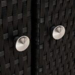 Schrank Schwarz 70 x 50 x 87 cm Polyester und Roly Ratten – Bild 10