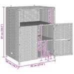 Schrank Schwarz 70 x 50 x 87 cm Polyester und Roly Ratten – Bild 13