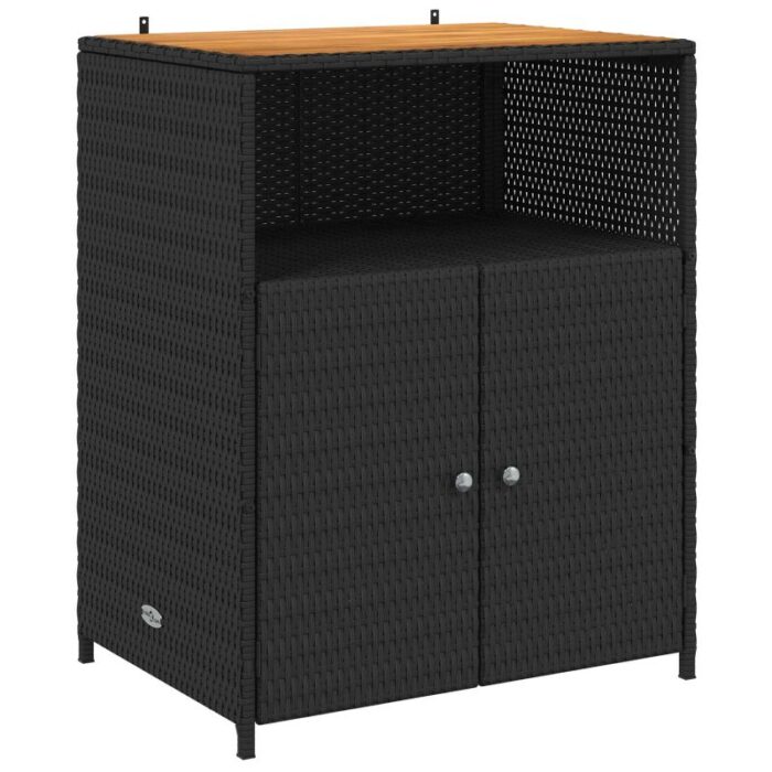 Schrank Schwarz 70 x 50 x 87 cm Polyester und Roly Ratten – Bild 2