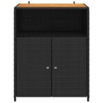 Schrank Schwarz 70 x 50 x 87 cm Polyester und Roly Ratten – Bild 5