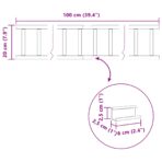 Anthrazit 100 x 2,5 x 20 cm Stahl – Bild 9