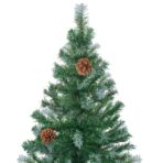 Künstlicher Weihnachtsbaum mit Tannenzapfen gefrostet 150 cm – Bild 4