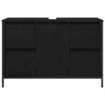 Waschbeckenunterschrank mit Schubladen Schwarz Eichen-Optik – Bild 6