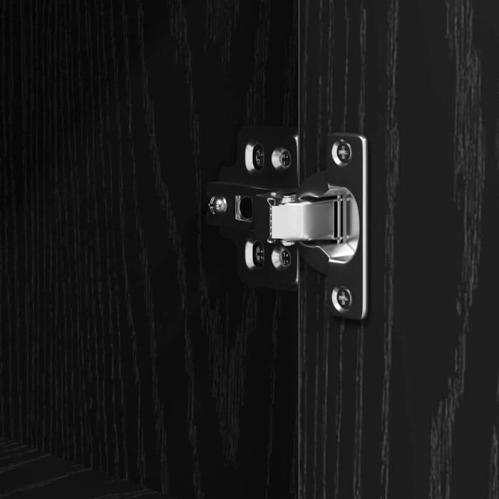 Badschrank mit Regalen Schwarz Eichen-Optik 76,5x35x95 cm – Bild 11