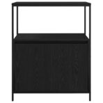 Badschrank mit Regalen Schwarz Eichen-Optik 76,5x35x95 cm – Bild 6