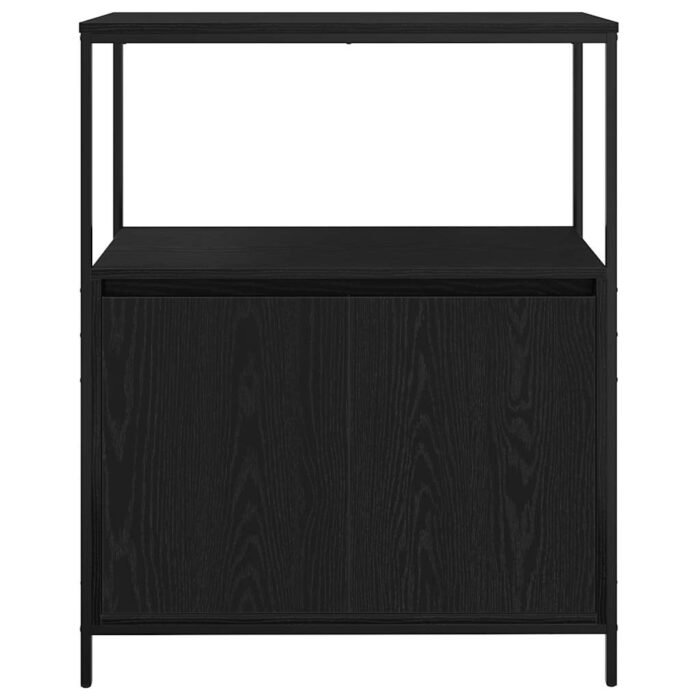 Badschrank mit Regalen Schwarz Eichen-Optik 76,5x35x95 cm – Bild 6