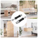 Schwenkverschluss-Schraube 2 pcs Silber und Schwarz M6 x 40 mm