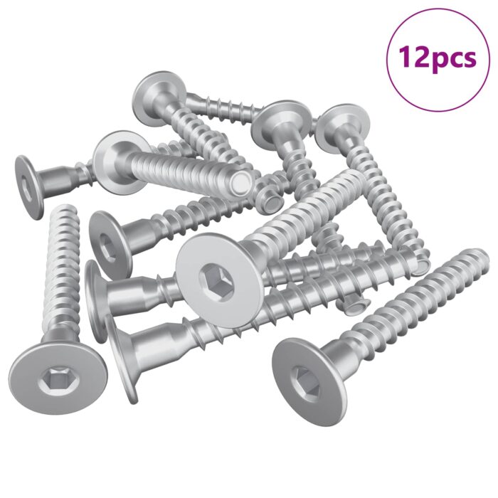 Confirmat-Schrauben 12 pcs Silber Ø5 x 40 mm Metall – Bild 2