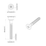 Confirmat-Schrauben 12 pcs Silber Ø5 x 40 mm Metall – Bild 6