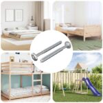 Holzschrauben 2 pcs Silber M6 x 70 mm Stahl